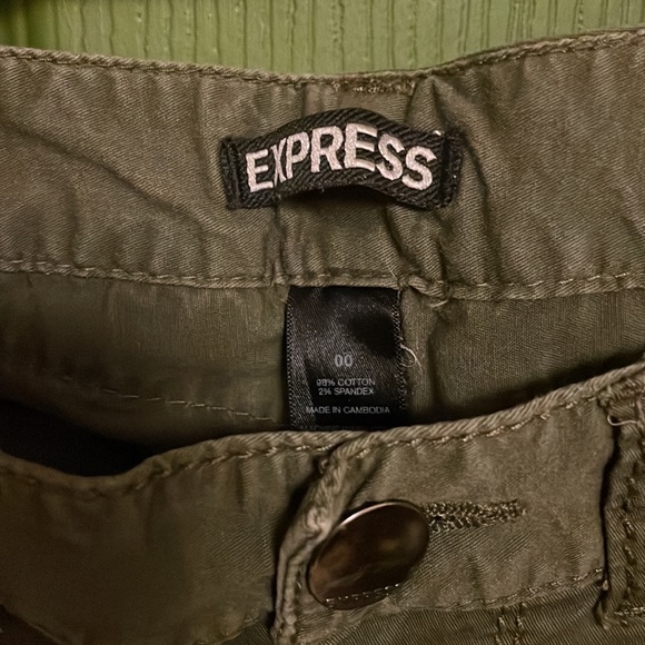 Olive Skinny Pants Express Size 00 - Picture 2 of 7